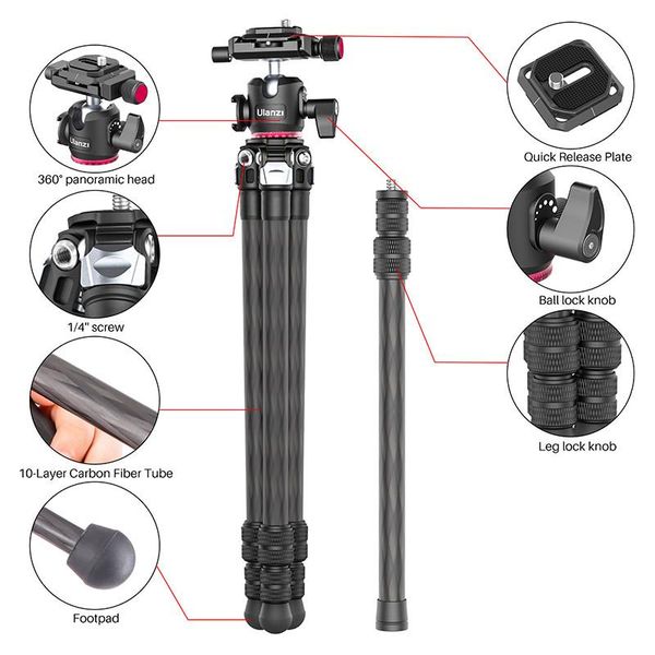 tripods ulanzi mt-21 professional carbon tripod monopod lightweight compact for digital dslr camera
tripods ulanzi mt-21 professional carbon tripod monopod lightweight compact for digital dslr camera