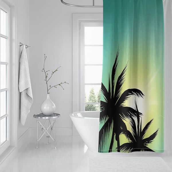 tropical leaf printing shower curtain waterproof fabric washable household simple hook accessories
tropical leaf printing shower curtain waterproof fabric washable household simple hook accessories