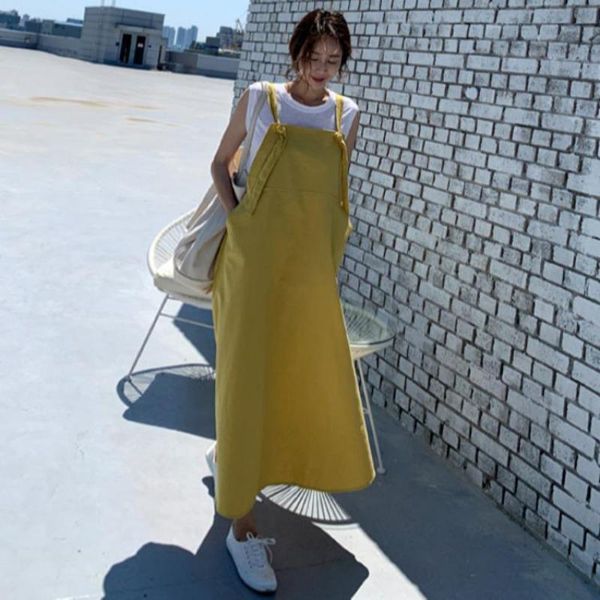 casual dresses 2021 summer simple solid color plus size thin loose sling dress elegant temperament women long, Black;gray
casual dresses 2021 summer simple solid color plus size thin loose sling dress elegant temperament women long, Black;gray
