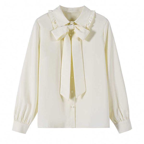 long sleeve women shirt blouse women blusas mujer de moda bow turn down collar apricot chiffon shirt women blusa e507 210602, White
long sleeve women shirt blouse women blusas mujer de moda bow turn down collar apricot chiffon shirt women blusa e507 210602, White