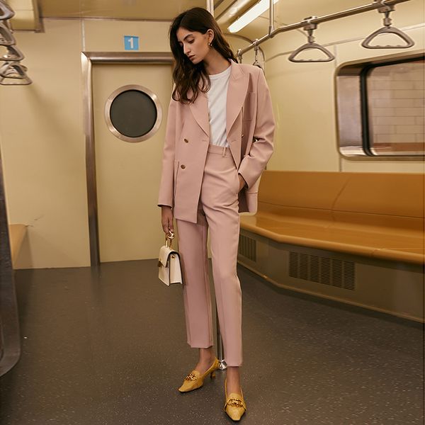 vintage two piece set for women lapel long sleeve blazer high waist straight pants casual sets female 2021 fashion, White
vintage two piece set for women lapel long sleeve blazer high waist straight pants casual sets female 2021 fashion, White