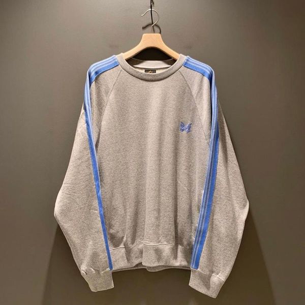 men's hoodies & sweatshirts needles ribbon men women 1:1 butterfly embroidered logo crewneck streetwear stripes hoodie pullover, Black
men's hoodies & sweatshirts needles ribbon men women 1:1 butterfly embroidered logo crewneck streetwear stripes hoodie pullover, Black