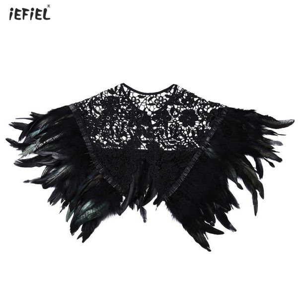 scarves vintage victorian feather shrug goth embroidery lace cape shawl with faux pearl women christmas party cosplay punk shoulder wrap, Blue;gray
scarves vintage victorian feather shrug goth embroidery lace cape shawl with faux pearl women christmas party cosplay punk shoulder wrap, Blue;gray