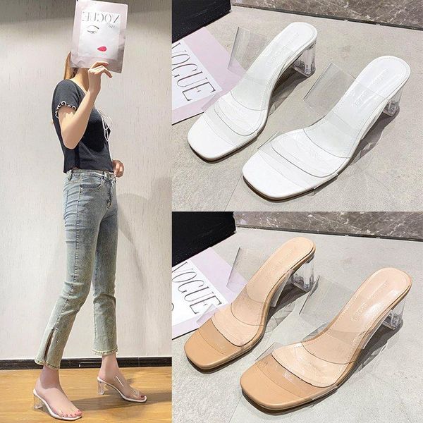 slippers square heel transparent summer women's shoes heeled mules pantofle luxury slides jelly flip flops block high 2021 desig, Black
slippers square heel transparent summer women's shoes heeled mules pantofle luxury slides jelly flip flops block high 2021 desig, Black