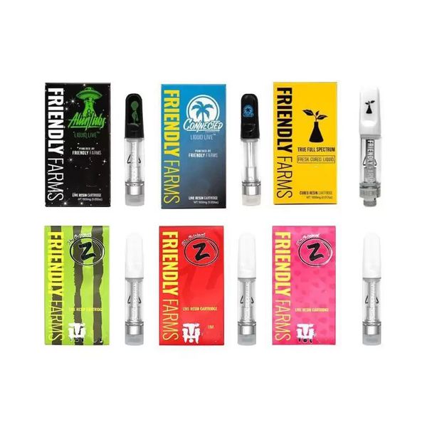 friendly farms package box with friendlyfarms 0.8ml vape cartridge 510 ceramic coil empty disposable carts 6 styles
friendly farms package box with friendlyfarms 0.8ml vape cartridge 510 ceramic coil empty disposable carts 6 styles
