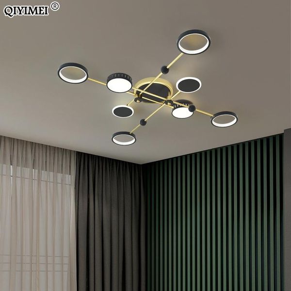modern led chandelier lights for living room bedroom indoor black golden lighting lamps aluminum body home decoration luminaires
modern led chandelier lights for living room bedroom indoor black golden lighting lamps aluminum body home decoration luminaires