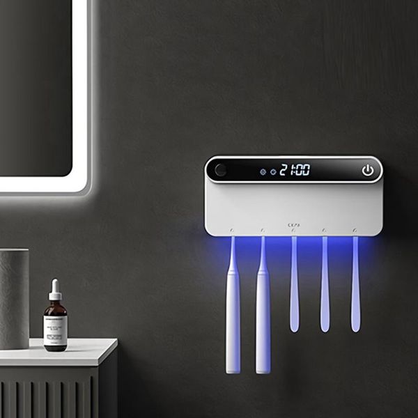 bath accessory set intelligent toothbrush holder sterilizer wall mounted timming uv disinfection disinfectant with led displayed
bath accessory set intelligent toothbrush holder sterilizer wall mounted timming uv disinfection disinfectant with led displayed