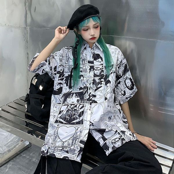 nicemix women blouse short sleeve pattern print kimono sleeve loose blouses female hip hop ladies casual button blouse streetwear, White
nicemix women blouse short sleeve pattern print kimono sleeve loose blouses female hip hop ladies casual button blouse streetwear, White