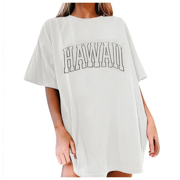 women's t-shirt fashion women long t-shirts short sleeve pattern soft cotton loose casual vintage oversized 2021 summer, White
women's t-shirt fashion women long t-shirts short sleeve pattern soft cotton loose casual vintage oversized 2021 summer, White