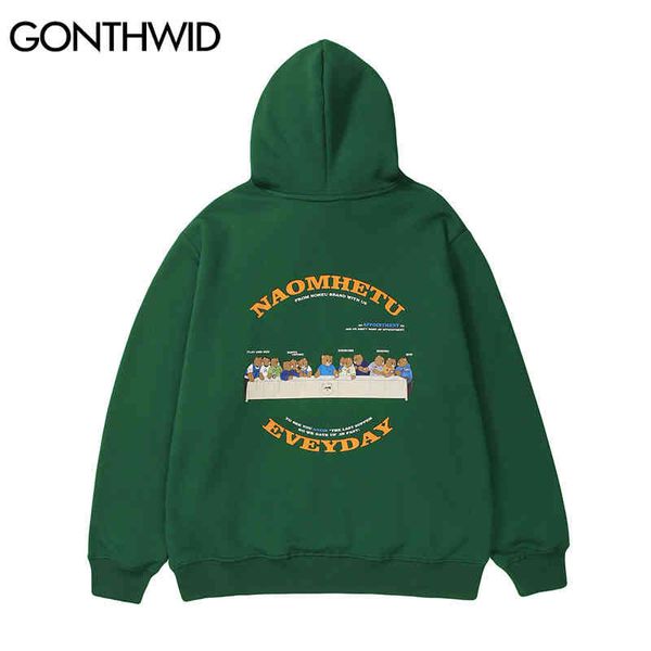 gonthwid men's hoodie, harajuku street clothes, interesting cartoon bear patterns, last dinner, casual hip-hop top, Black
gonthwid men's hoodie, harajuku street clothes, interesting cartoon bear patterns, last dinner, casual hip-hop top, Black