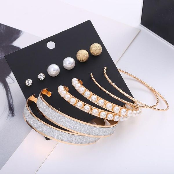 bangle 6 pairs stud earrings large hoop imitation pearls crystal women jewelry set bmf88, Black
bangle 6 pairs stud earrings large hoop imitation pearls crystal women jewelry set bmf88, Black