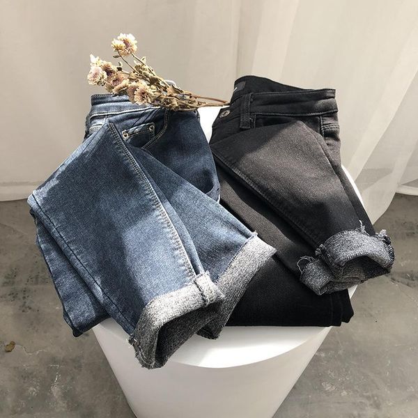 women's pants & capris 2021 autumn winter women fashion soild jeans zipper silm elasticity ankle length femlae casual straight pencil, Black;white
women's pants & capris 2021 autumn winter women fashion soild jeans zipper silm elasticity ankle length femlae casual straight pencil, Black;white