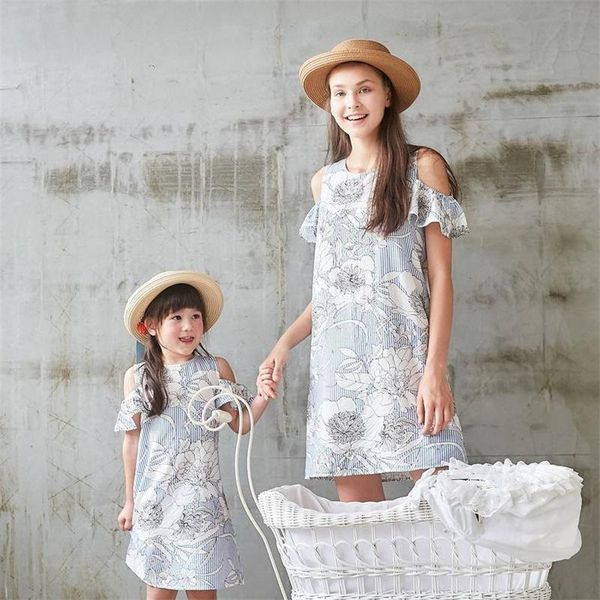 family matching outfits mother and daughter dress child mum sister baby girl gift cloth, Blue
family matching outfits mother and daughter dress child mum sister baby girl gift cloth, Blue