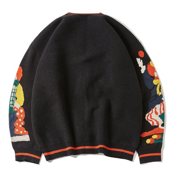 2021 funny new clown print knitted cardigan men women hip hop cotton harajuku sweater oversize streetwear unsiex knit jumper tdep, White;black
2021 funny new clown print knitted cardigan men women hip hop cotton harajuku sweater oversize streetwear unsiex knit jumper tdep, White;black