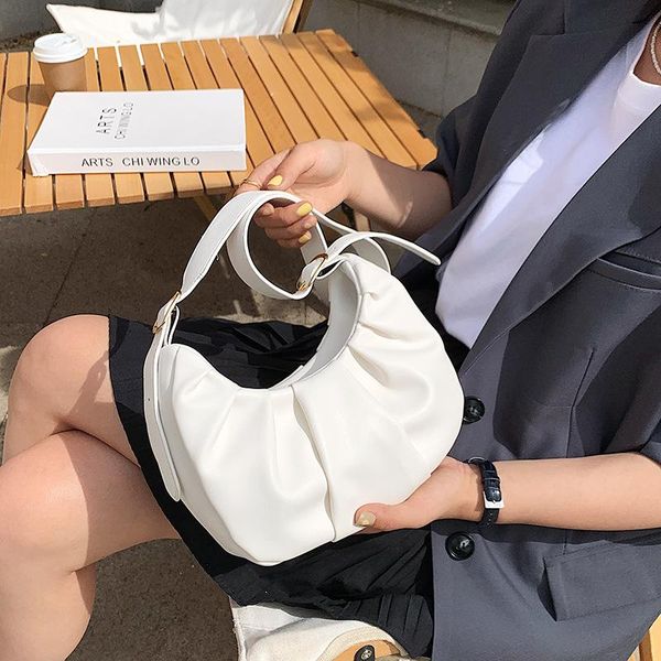 evening bags pleated solid pu leather shoulder for women 2021 summer fashion shopper designer handbags female hobos bag
evening bags pleated solid pu leather shoulder for women 2021 summer fashion shopper designer handbags female hobos bag