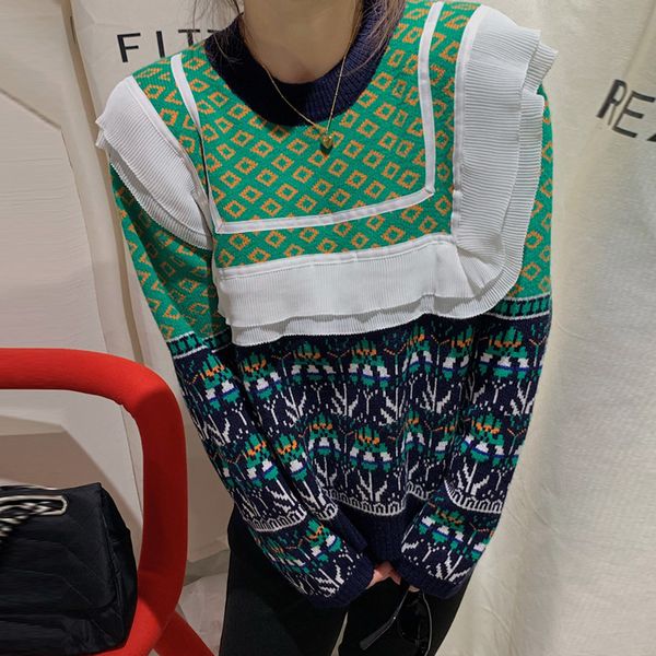 2021 new street fashion round neck autumn and winter knitted long sleeve pullover gaty, White;black
2021 new street fashion round neck autumn and winter knitted long sleeve pullover gaty, White;black