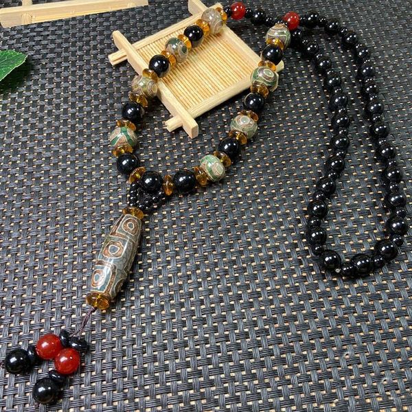 pendant necklaces natural tibetan dzi agates necklace three eyes nine eye pendulum black agat stone choker for women men healing, Silver
pendant necklaces natural tibetan dzi agates necklace three eyes nine eye pendulum black agat stone choker for women men healing, Silver