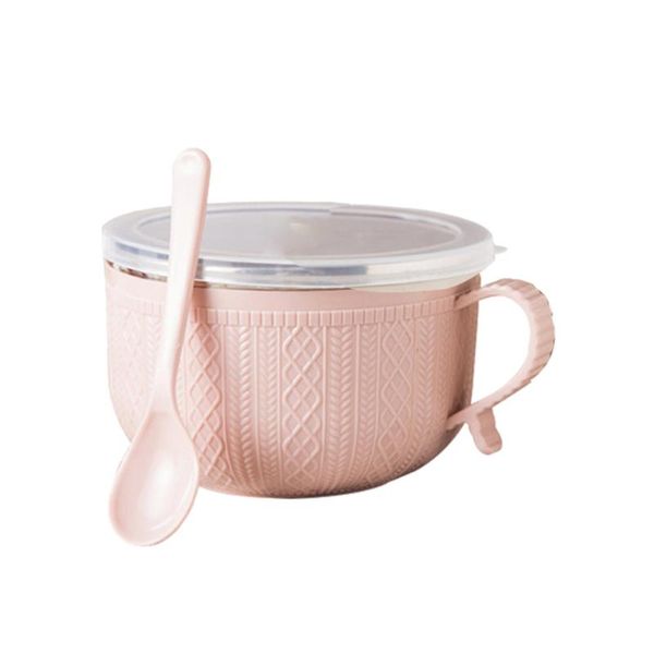 1pc double tiers stainless steel inner thermal insulated storage boxes with handle and spoon )
