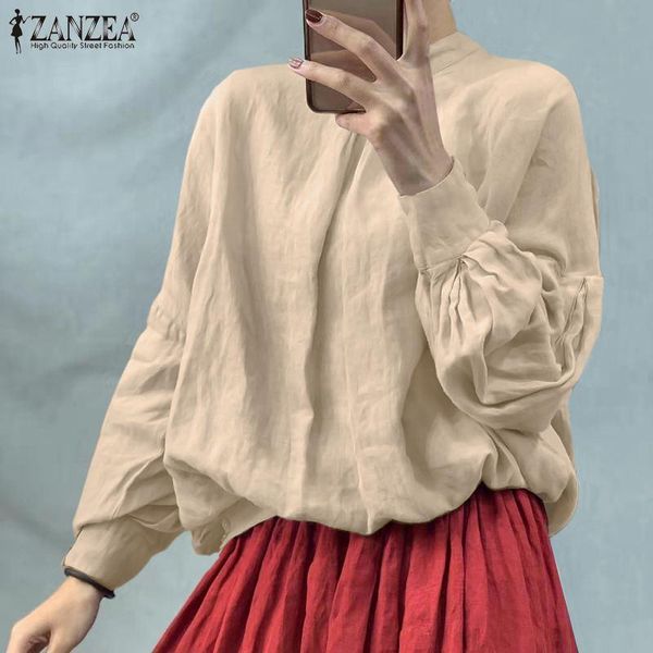 women's blouses & shirts kaftan puff sleeve pleated zanzea 2021 casual autumn hollow button blusas female tunic oversize chemise, White
women's blouses & shirts kaftan puff sleeve pleated zanzea 2021 casual autumn hollow button blusas female tunic oversize chemise, White