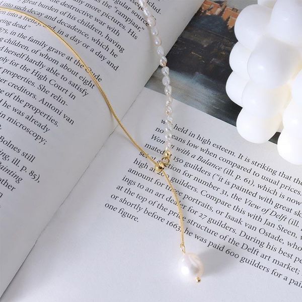 chains stainless steel natural pearl chain necklaces for women temperament adjustable metal gold collar necklace engagement jewelry, Silver
chains stainless steel natural pearl chain necklaces for women temperament adjustable metal gold collar necklace engagement jewelry, Silver