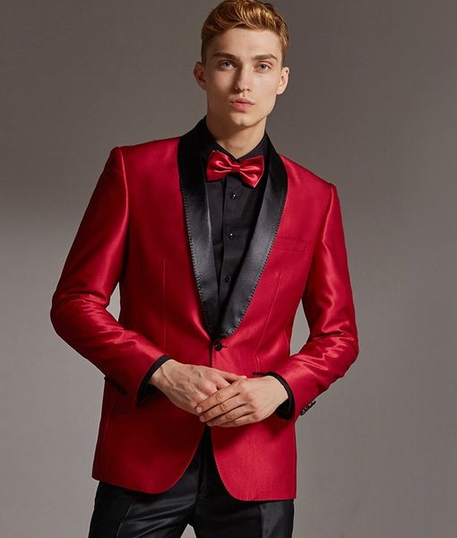 men's suits & blazers groomsmen shiny red groom tuxedos custom made men shawl black lapel man 2 pieces suit ( jacket+pants+tie ) c, White;black
men's suits & blazers groomsmen shiny red groom tuxedos custom made men shawl black lapel man 2 pieces suit ( jacket+pants+tie ) c, White;black