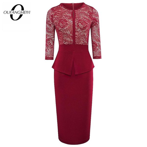 casual dresses women elegant formal o neck hollow 3/4 sleeve lace peplum high waist pencil dress 1eb595, Black;gray
casual dresses women elegant formal o neck hollow 3/4 sleeve lace peplum high waist pencil dress 1eb595, Black;gray