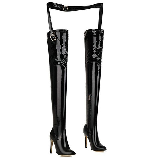 boots 2021 thigh high women autumn winter super heeled long fashion pointed thin heel over the knee, Black
boots 2021 thigh high women autumn winter super heeled long fashion pointed thin heel over the knee, Black