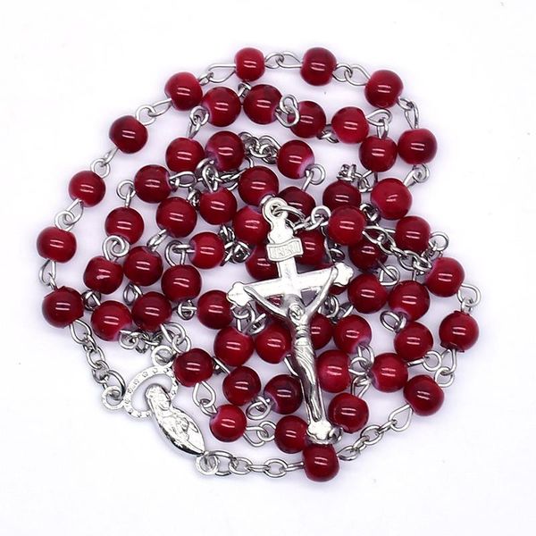 pendant necklaces red rosary beaded necklace virgin mary cross our lady of fatima lourdes guadalupe center medals jewelry, Silver
pendant necklaces red rosary beaded necklace virgin mary cross our lady of fatima lourdes guadalupe center medals jewelry, Silver