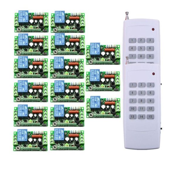 smart home control ac220v 1ch 10a rf wireless remote switch system 15ch transmitter+15 x receivers appliances gate garage door
smart home control ac220v 1ch 10a rf wireless remote switch system 15ch transmitter+15 x receivers appliances gate garage door