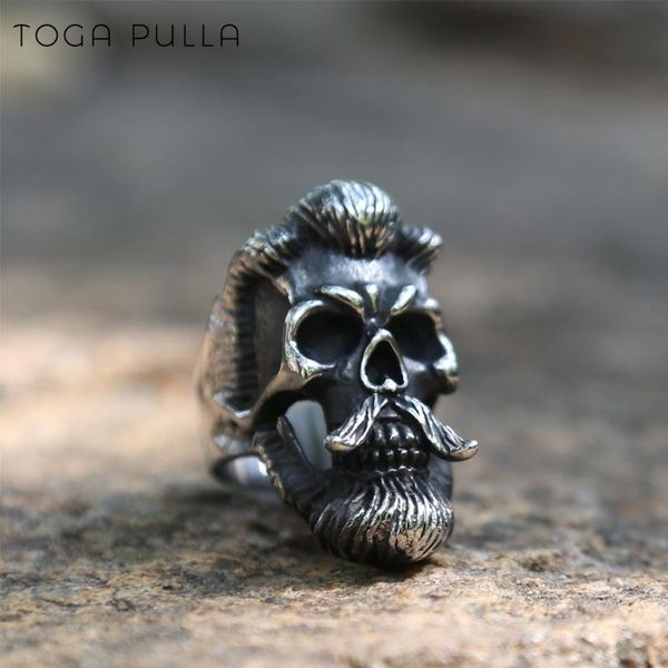 cluster rings size 7-15 vintage men's bearded mustache gentleman skull heavy 316l stainless steel punk biker jewelry retro silver color, Golden;silver
cluster rings size 7-15 vintage men's bearded mustache gentleman skull heavy 316l stainless steel punk biker jewelry retro silver color, Golden;silver