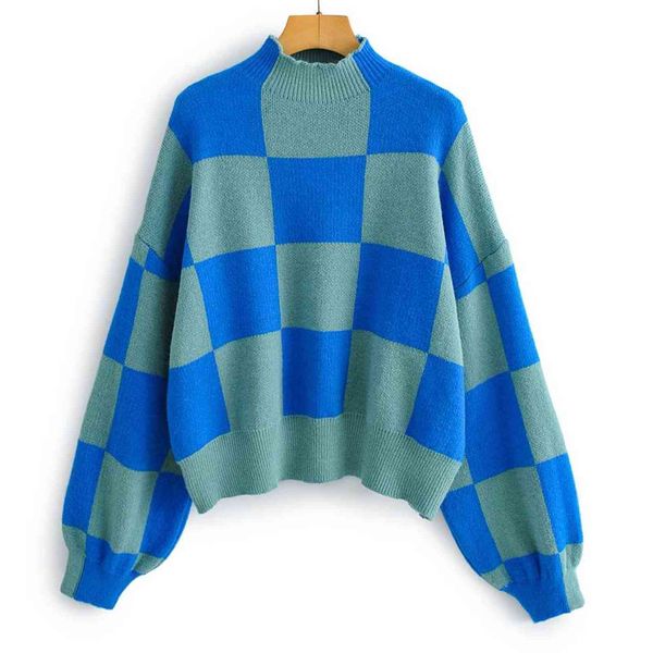 winter oversized sweaters women half turtleneck sweater knitted casual plaid pullover lantern sleeve woman jumper pull femme y1110, White;black
winter oversized sweaters women half turtleneck sweater knitted casual plaid pullover lantern sleeve woman jumper pull femme y1110, White;black