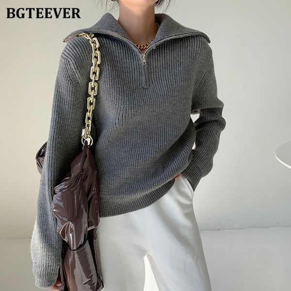 bgteever fashion thi turtlene zipper pullover sweaters women loose long sleeve female solid knitting jumpers autumn winter, Black
bgteever fashion thi turtlene zipper pullover sweaters women loose long sleeve female solid knitting jumpers autumn winter, Black