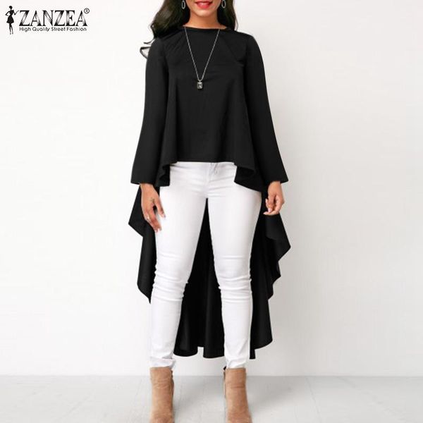 women's blouses & shirts zanzea women fahion asymmtrical blouse 2021 spring autumn high low casual solid long sleeve a-line buttun ove, White
women's blouses & shirts zanzea women fahion asymmtrical blouse 2021 spring autumn high low casual solid long sleeve a-line buttun ove, White