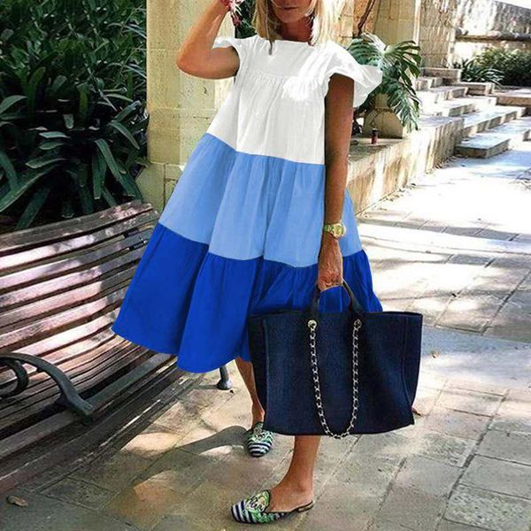 casual dresses 2021 summer women's excellent stitching contrast color loose mid-length dress women, Black;gray
casual dresses 2021 summer women's excellent stitching contrast color loose mid-length dress women, Black;gray