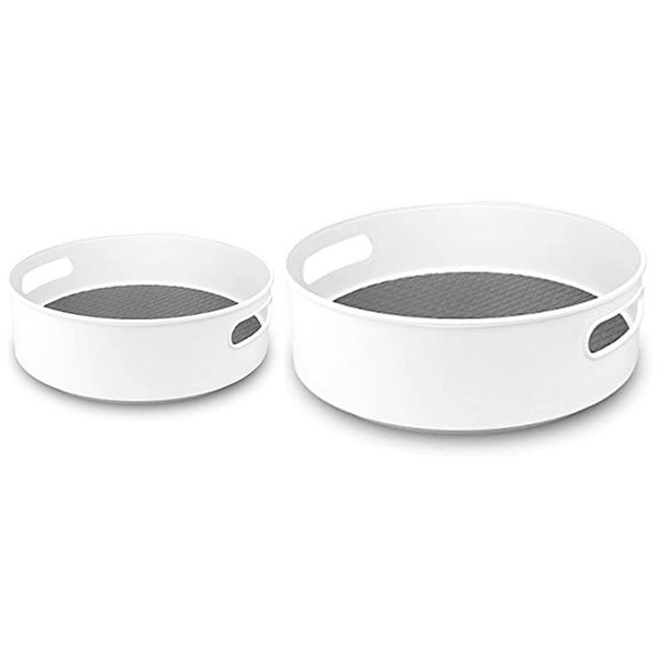 kitchen storage & organization 2 pcs lazy susan turntable non-skid under-sink pantry cabinet organizer white gray 22.8 x 7.5cm 30 10cm
kitchen storage & organization 2 pcs lazy susan turntable non-skid under-sink pantry cabinet organizer white gray 22.8 x 7.5cm 30 10cm