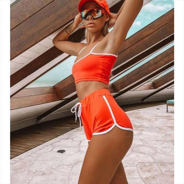 two piece set womens tracksuits sets fitness workout bandage and shorts suit summer running sport gym clothes, Gray
two piece set womens tracksuits sets fitness workout bandage and shorts suit summer running sport gym clothes, Gray