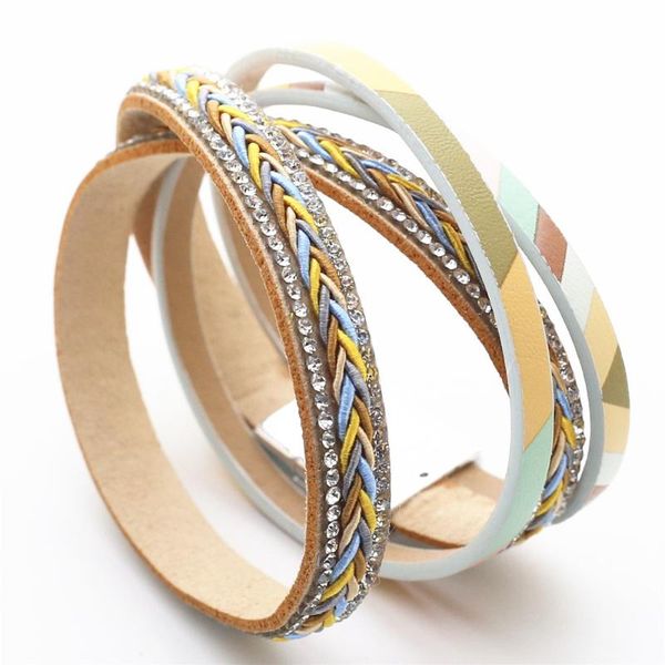 cuff ethnic strand rhineston multilayer chain handmade leather bracelets women fashion girls bangle female jewelry wedding bling, White
cuff ethnic strand rhineston multilayer chain handmade leather bracelets women fashion girls bangle female jewelry wedding bling, White