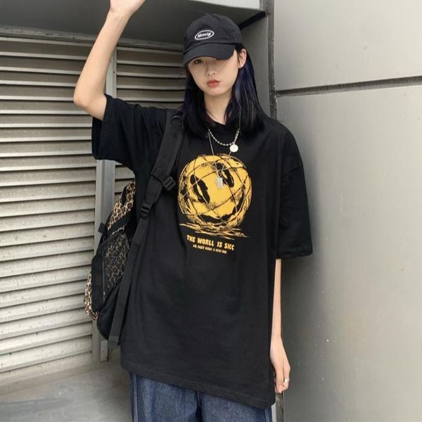 women's t-shirt cartoon printed short-sleeved white female 2021 harajuku style loose korean fashion pure cotton
women's t-shirt cartoon printed short-sleeved white female 2021 harajuku style loose korean fashion pure cotton