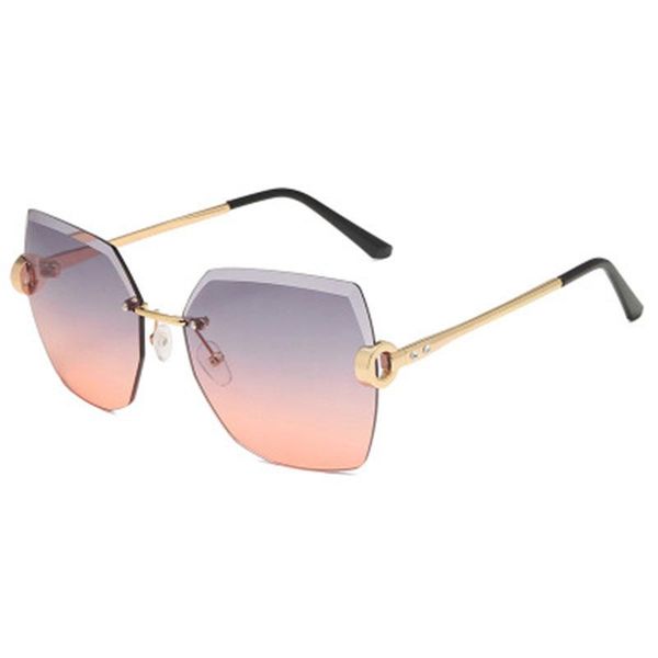 gradient metal custom vintage oversized rimless square sunglasses women, White;black
gradient metal custom vintage oversized rimless square sunglasses women, White;black