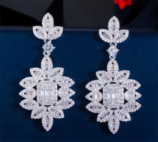vintage women long earrings dropping drop stud earrings set wedding bridal jewelry cz zircon cubic zirconia earrings fashion designer gift, Silver
vintage women long earrings dropping drop stud earrings set wedding bridal jewelry cz zircon cubic zirconia earrings fashion designer gift, Silver