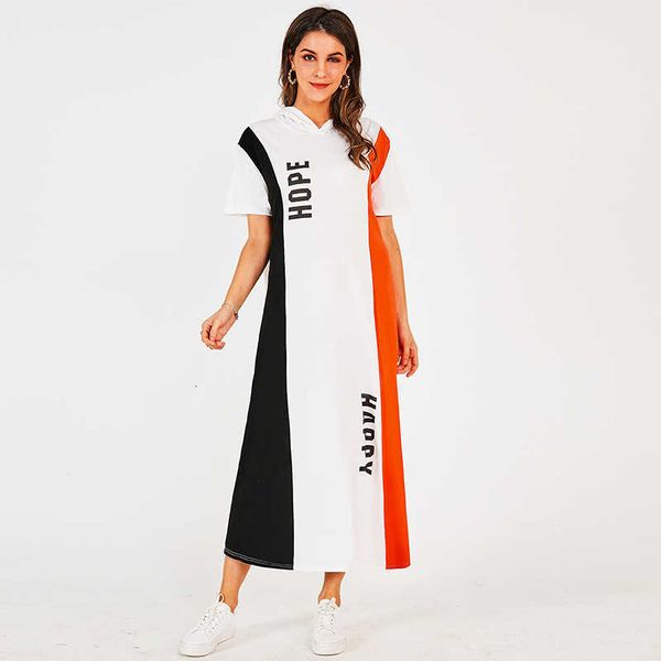 casual dresses 2021 summer hooded long women muticolor stitching letter print short sleeve loose college athleisure midi robes 5yl, Black;gray
casual dresses 2021 summer hooded long women muticolor stitching letter print short sleeve loose college athleisure midi robes 5yl, Black;gray