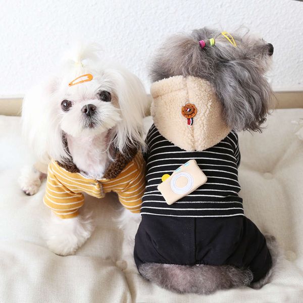 ysgj 2020 winter new striped camera four legged coat with cap dog four legged pants thickened cotton
ysgj 2020 winter new striped camera four legged coat with cap dog four legged pants thickened cotton