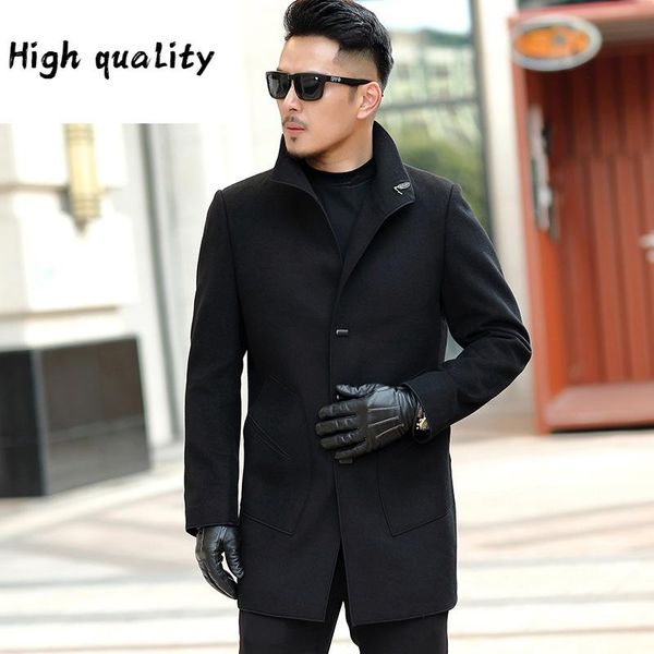 2021 winter men's stand collar solid color medium long woolen coat men's wear korean version of woolen overcoat 8777, Black
2021 winter men's stand collar solid color medium long woolen coat men's wear korean version of woolen overcoat 8777, Black