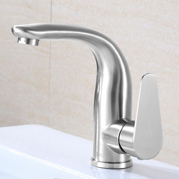 304 stainless steel brushed side open basin single hole faucet and cold household bathroom cabinet washbasin
304 stainless steel brushed side open basin single hole faucet and cold household bathroom cabinet washbasin