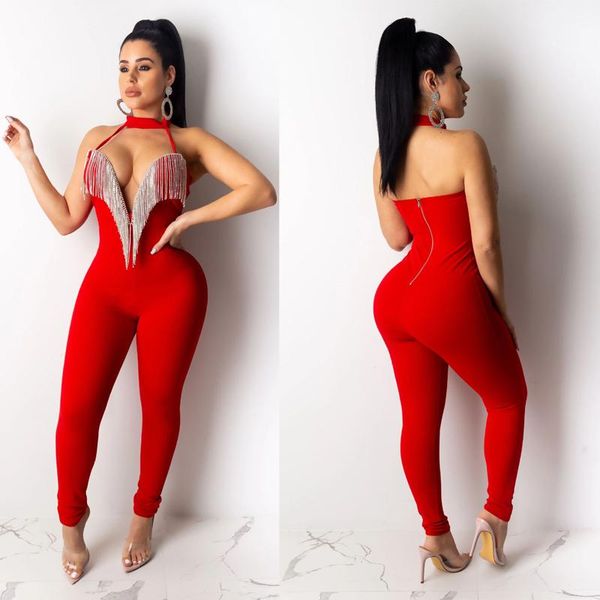 women's jumpsuits & rompers fashion women fringed diamonds halter open bust club jumpsuit womens black red blue bodycon plus size, Black;white
women's jumpsuits & rompers fashion women fringed diamonds halter open bust club jumpsuit womens black red blue bodycon plus size, Black;white