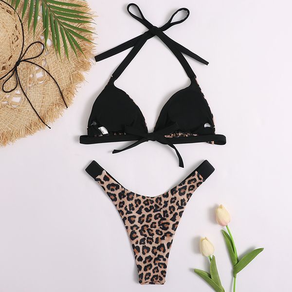 2020 bikini women leopard print swimsuit halter swimwear bikini set brazilian bathing suit summer beach wear swimming suit, Black
2020 bikini women leopard print swimsuit halter swimwear bikini set brazilian bathing suit summer beach wear swimming suit, Black