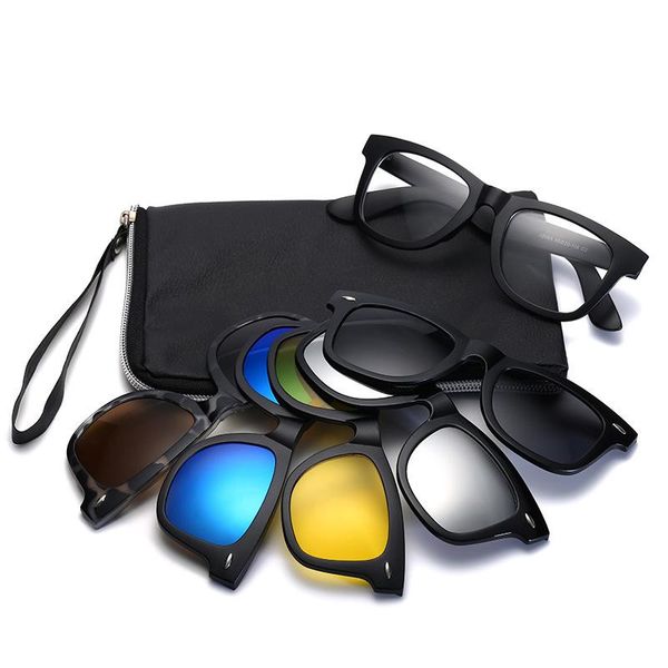 sunglasses clip on 5+1 magnetic polarized sun glasses for men driving fishing fashion shades women travel beach summer glass, White;black
sunglasses clip on 5+1 magnetic polarized sun glasses for men driving fishing fashion shades women travel beach summer glass, White;black