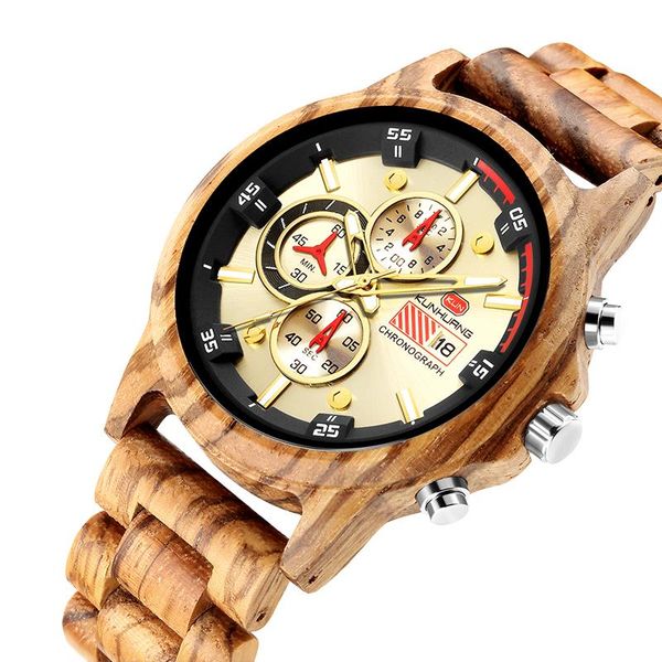 wristwatches wooden men's watches casual fashion stylish chronograph quartz sport outdoor military watch gift for man, Slivery;brown
wristwatches wooden men's watches casual fashion stylish chronograph quartz sport outdoor military watch gift for man, Slivery;brown
