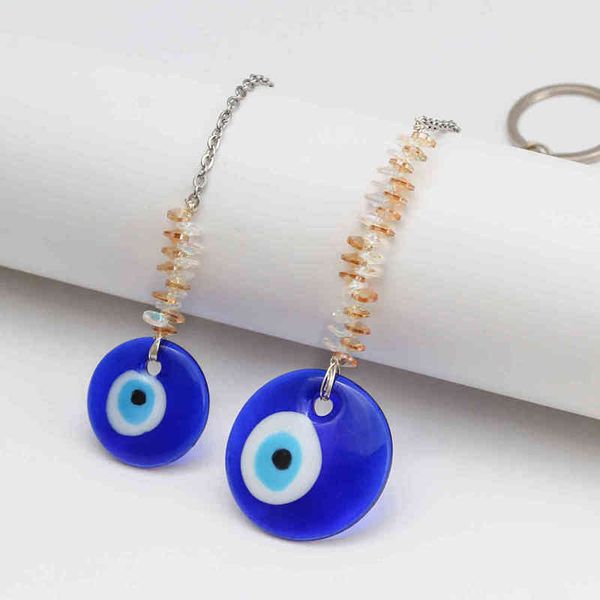 keychains crystal glass key pendant eye pendant creative devils eye, Silver