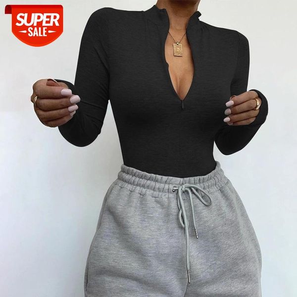 solid bodysuit women winter casual 2020 new mock neck zipper long sleeve body female stretch bodies for women outfits #ik8q, White
solid bodysuit women winter casual 2020 new mock neck zipper long sleeve body female stretch bodies for women outfits #ik8q, White